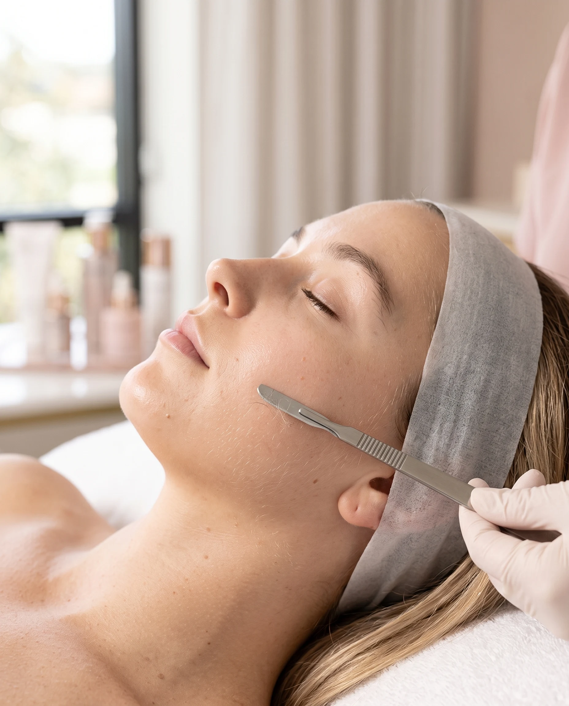 Dermaplaning treatment at Mirra Bella